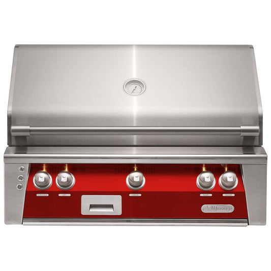 Alfresco ALXE 36-Inch Built-In Natural Gas Grill With Sear Zone And Rotisserie in Carmine Red - ALXE-36SZ-NG-S3002 - Image 1