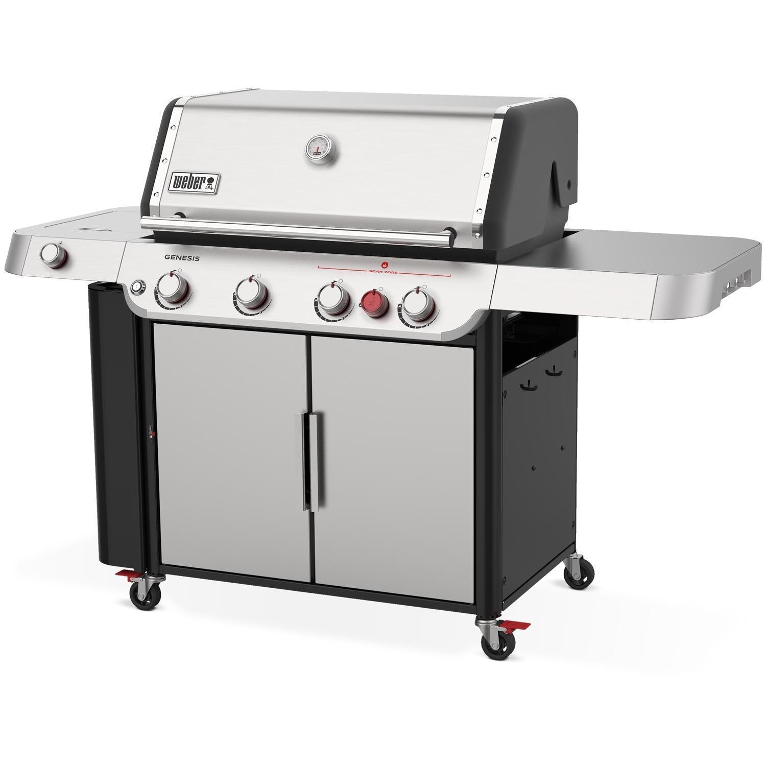 Weber Genesis S-435 Propane Gas Grill w/ Sear Zone & Side Burner - Stainless Steel - 36400001 - Image 4
