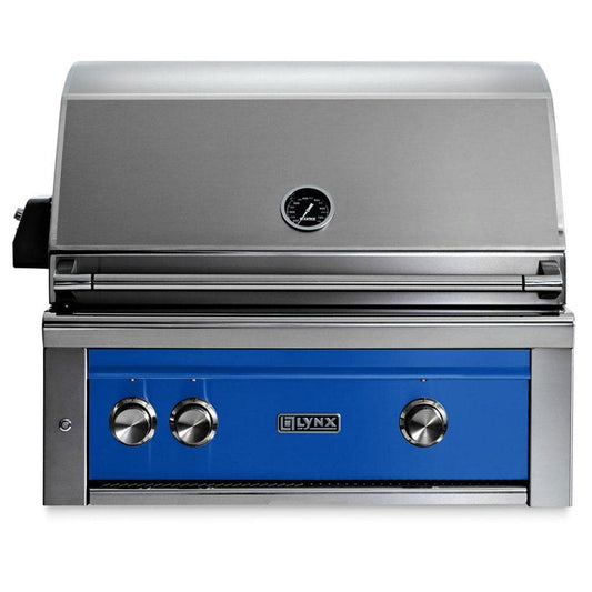 Lynx Professional 30 Inch Built-In All Infrared Trident Natural Gas Grill w/ Rotisserie in Pacific Blue - L30ATR-PBNG - Image 1