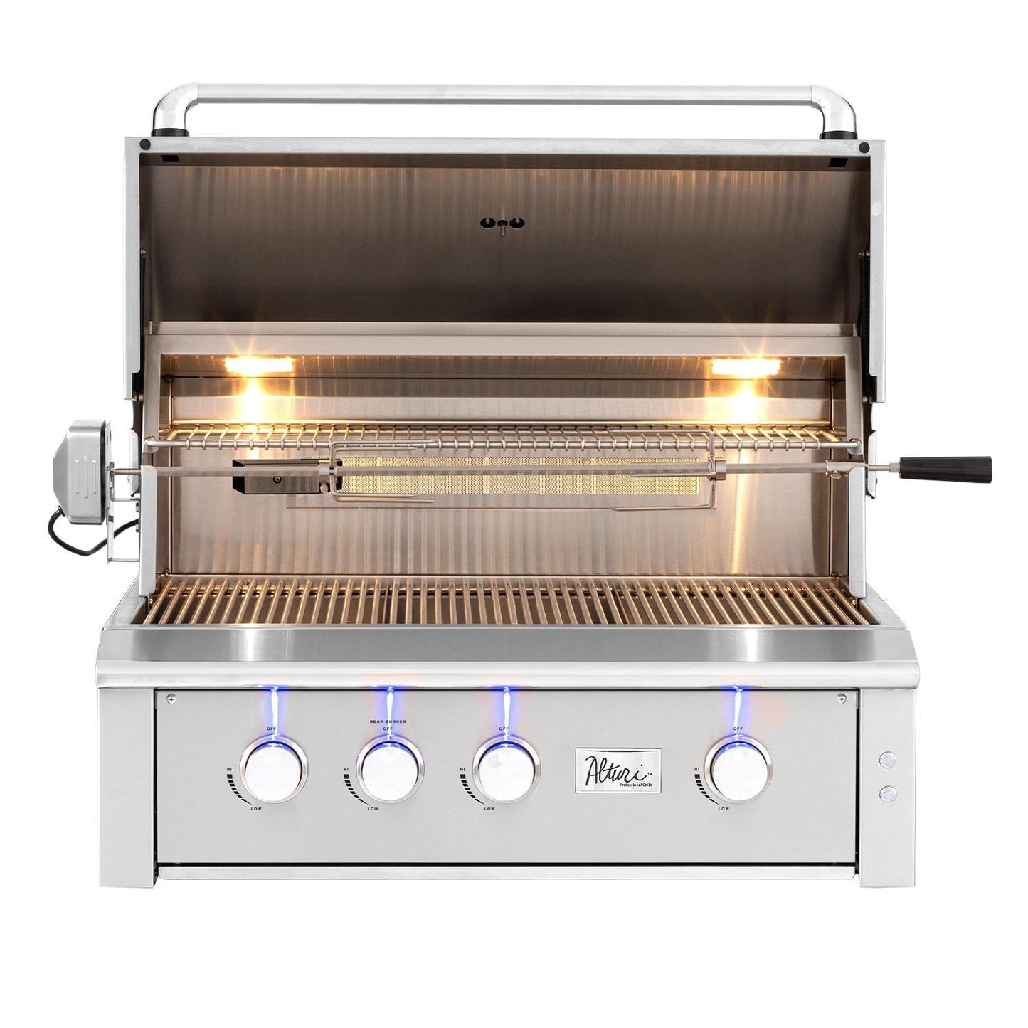 Alturi 36-in 3 Burner Built-In Propane Gas Grill w/ Stainless Steel Burners & Rotisserie - ALT36T-LP