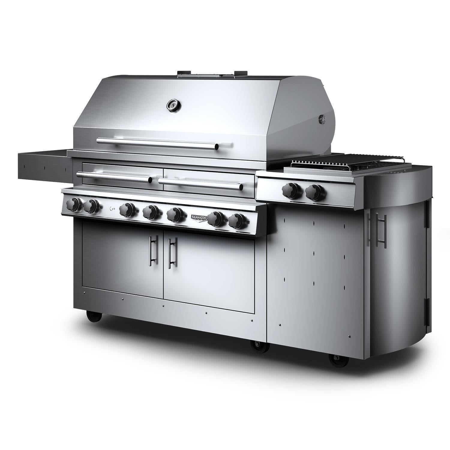 Kalamazoo K1000HS Freestanding Hybrid Fire Grill w/ Side Burner - Bulk Propane - K1000HS-2-2-NA-LPBLK-S4 - Image 2
