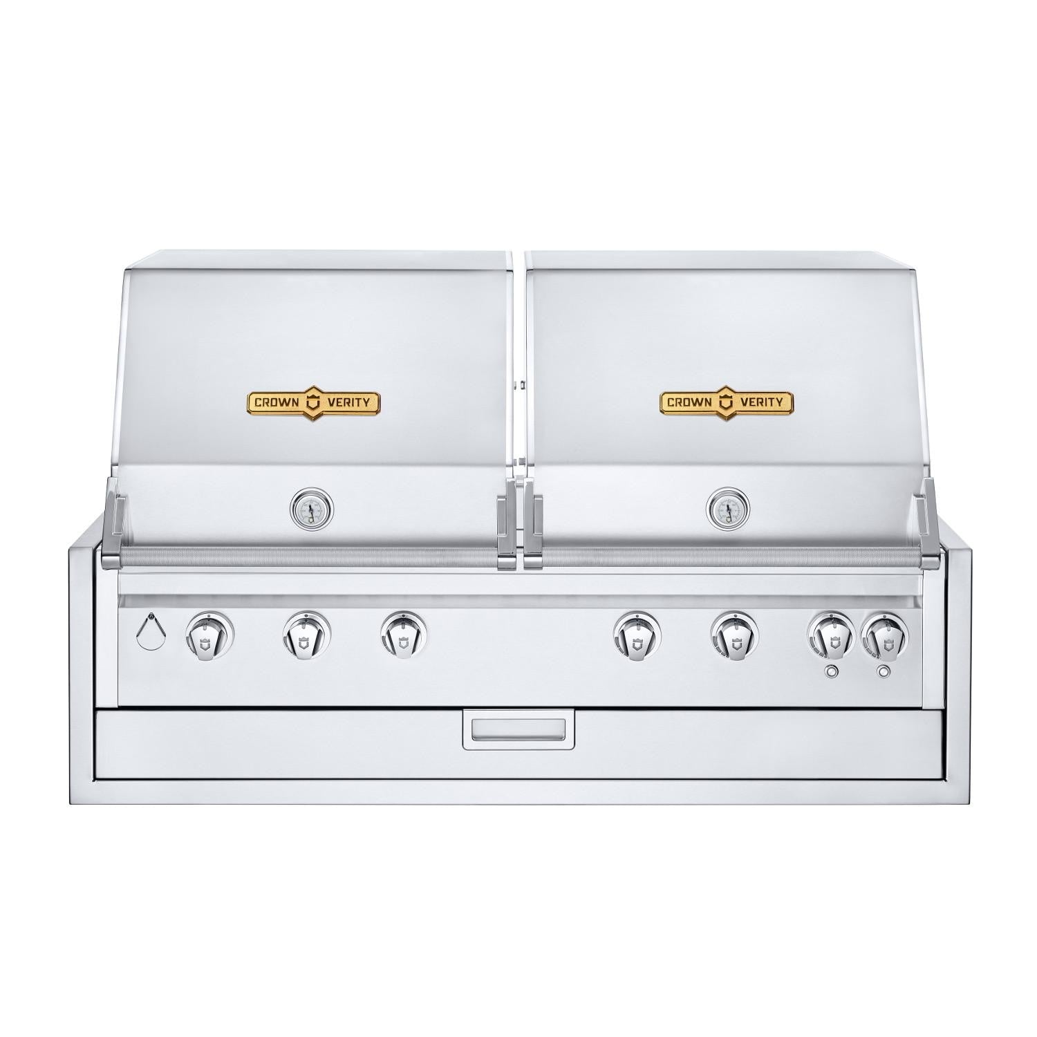 Crown Verity Infinite Series 48-Inch Built-In Dual Dome Natural Gas Grill W/ Lights - IBI482RDNG-FLT - Image 1