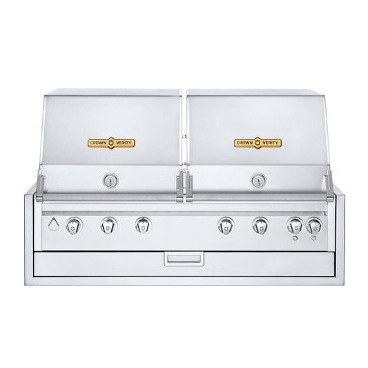 Crown Verity Infinite Series 48-Inch Built-In Dual Dome Natural Gas Grill W/ Lights - IBI482RDNG-FLT - Image 1