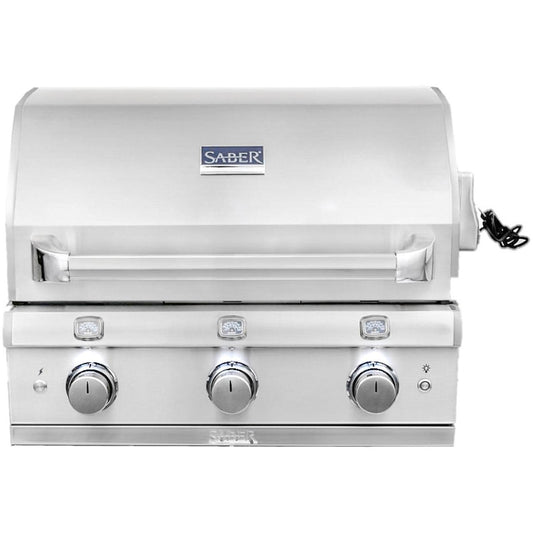 Saber Elite 1500 32-Inch 3-Burner Built-In Infrared Natural Gas Grill - R50SB1517 - Image 1