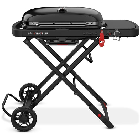 Weber Traveler Portable Propane Gas Grill - Stealth Edition - 9013001 - Image 1