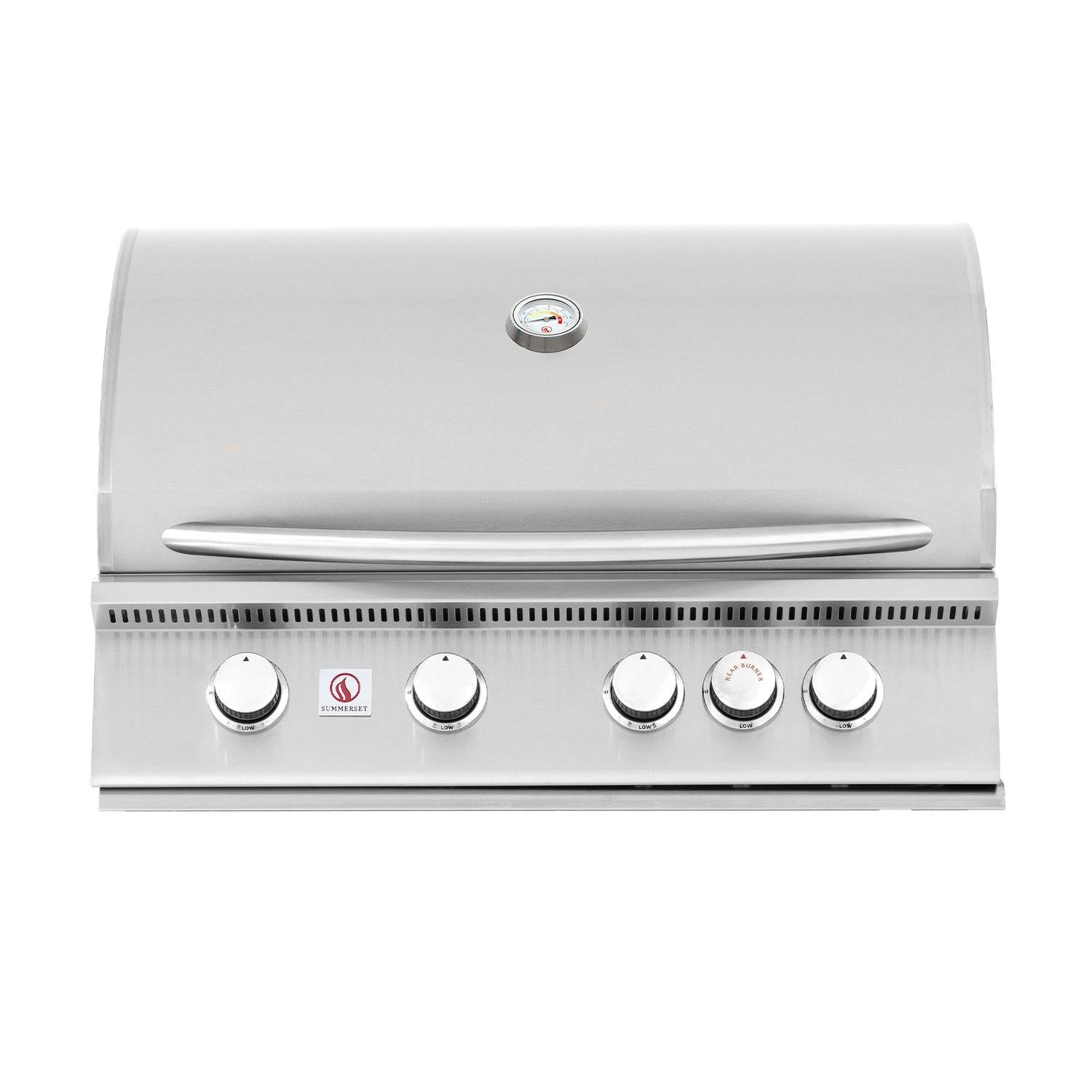 Summerset Sizzler 32-in 4 Burner Built-In Propane Gas Grill w/ Rear Infrared Burner - SZR32L - Image 2