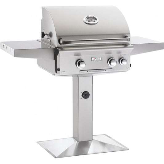 American Outdoor Grill L-Series 24-Inch 2-Burner Natural Gas Grill On Pedestal With Rotisserie - 24NPL - Image 1
