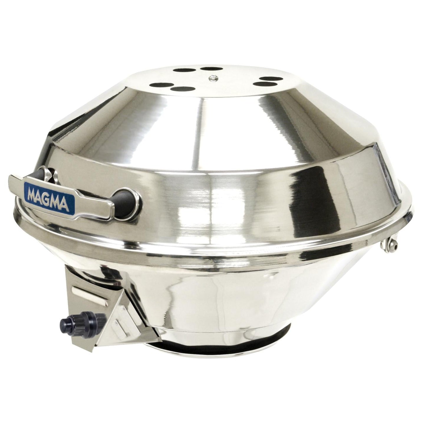 Magma Party Size Marine Kettle 3 Combination Stove & Gas Grill on Round Rail Mount