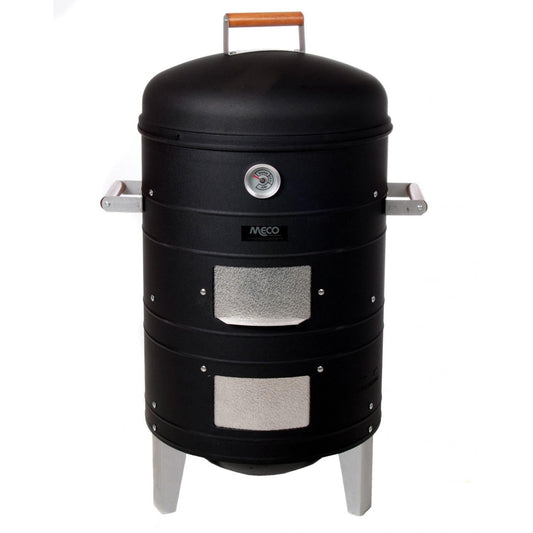 Americana by Meco Charcoal Water Vertical BBQ Meat Smoker - Black - 5023I - Image 1