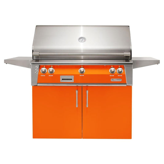 Alfresco ALXE 42-Inch Freestanding Natural Gas Grill With Rotisserie in Luminous Orange - ALXE-42C-NG-S2005 - Image 1