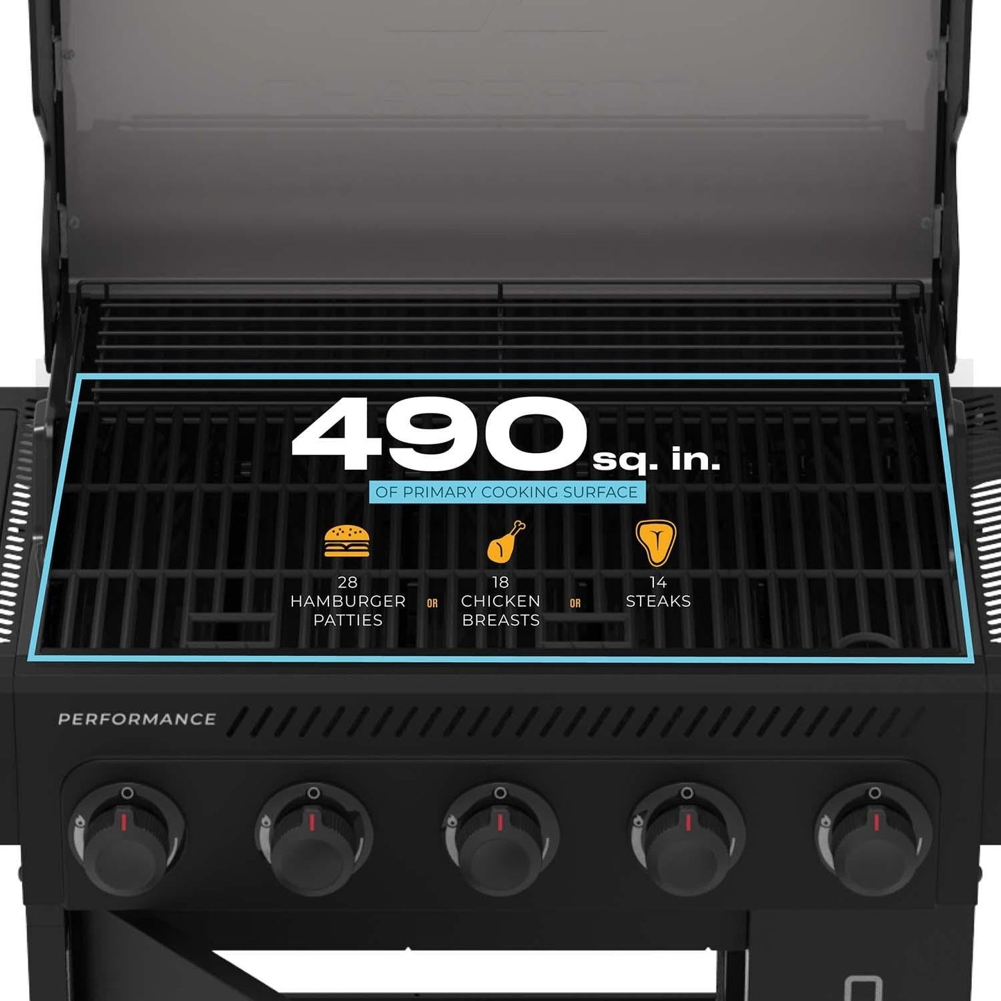 Charbroil Performance Series 5-Burner Propane Gas Grill Cabinet - Black - 463463025