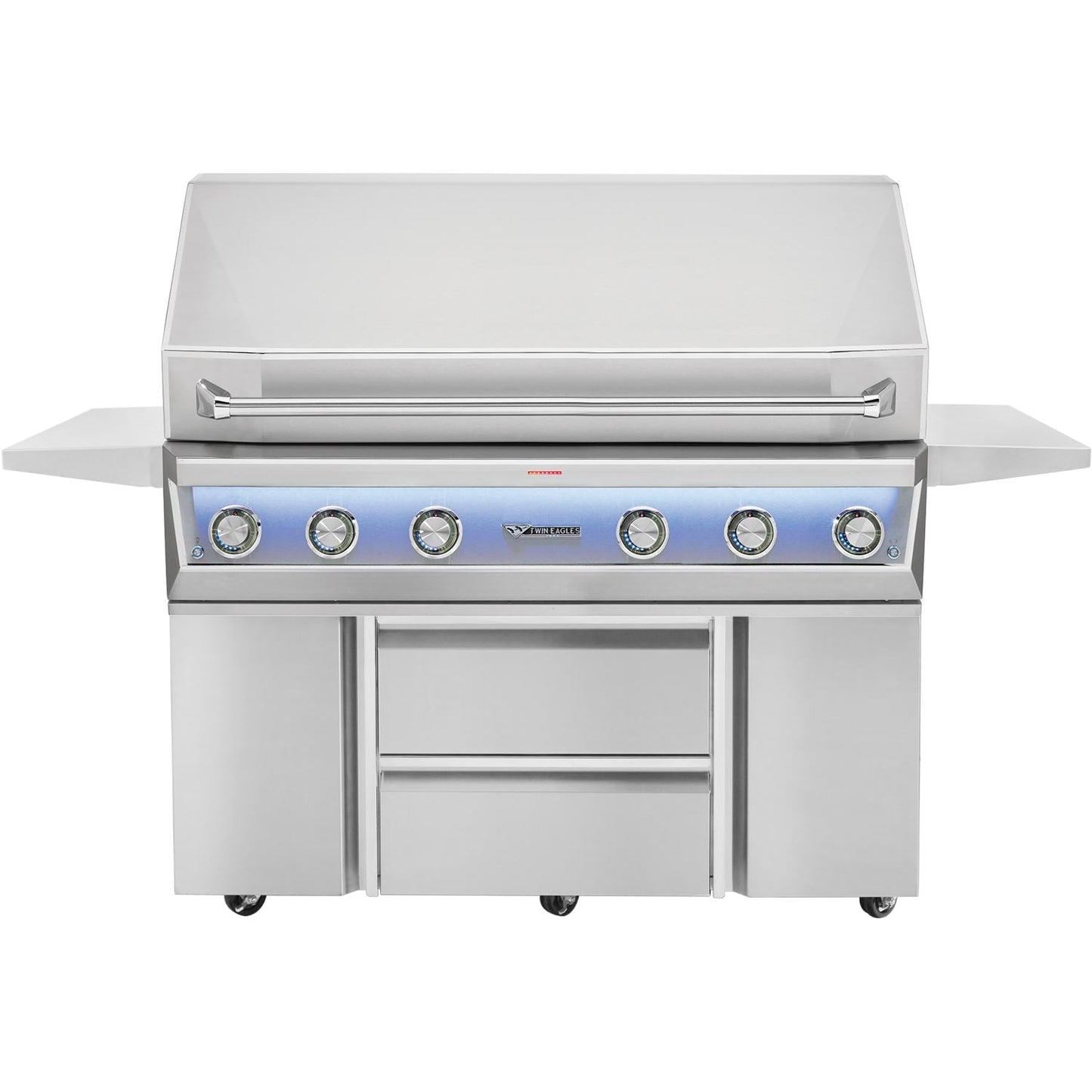 Twin Eagles Eagle One 54-Inch 4-Burner Propane Gas Grill with Sear Zone & Two Infrared Rotisserie Burners On Deluxe Cart - TE1BQ54RS-L - Image 1