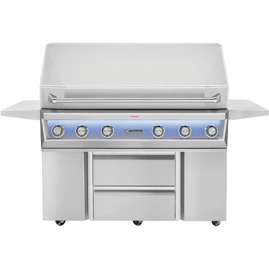 Twin Eagles Eagle One 54-Inch 4-Burner Propane Gas Grill with Sear Zone & Two Infrared Rotisserie Burners On Deluxe Cart - TE1BQ54RS-L - Image 1