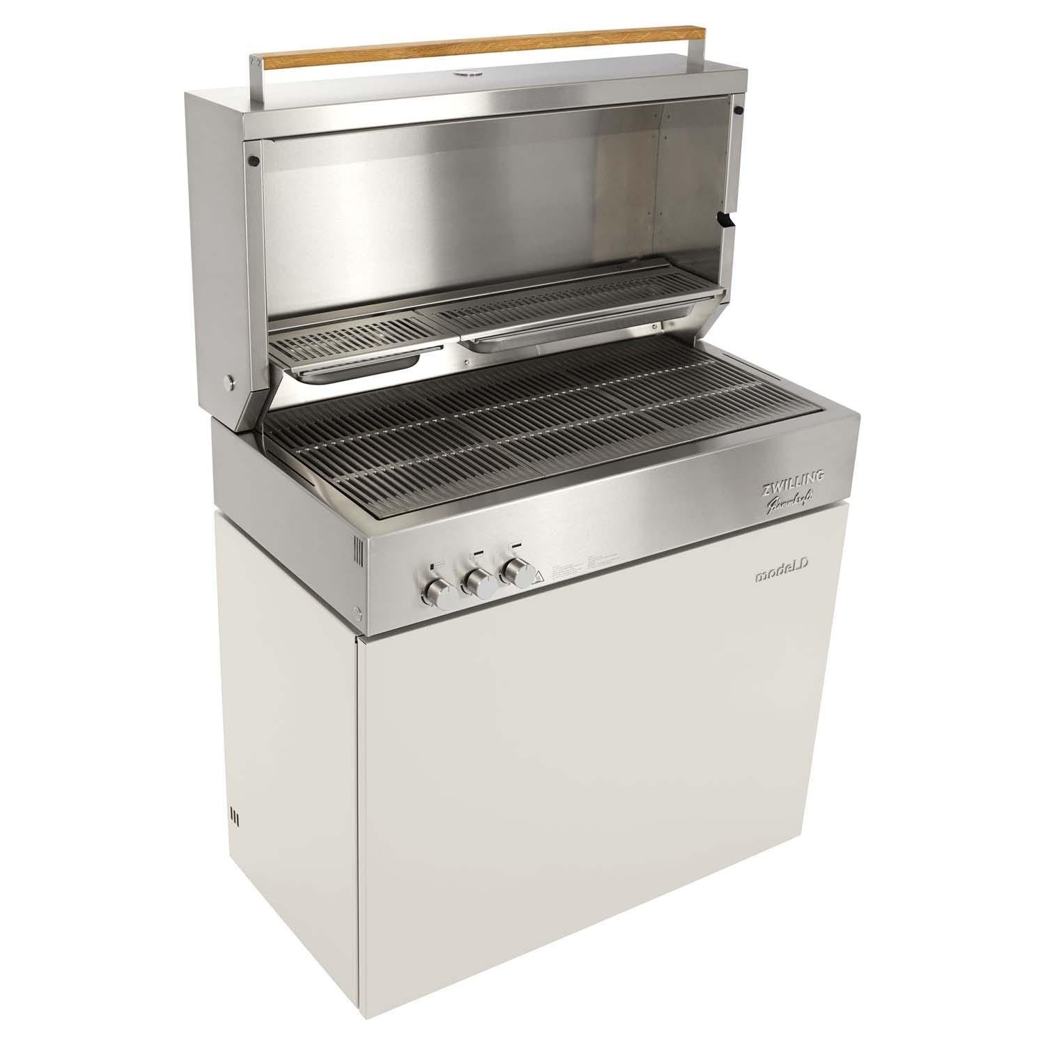 Flammkraft Model D Propane Gas Grill - Ivory White - 1029542 - Image 1