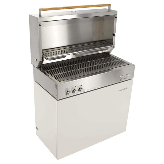Flammkraft Model D Propane Gas Grill - Ivory White - 1029542 - Image 1