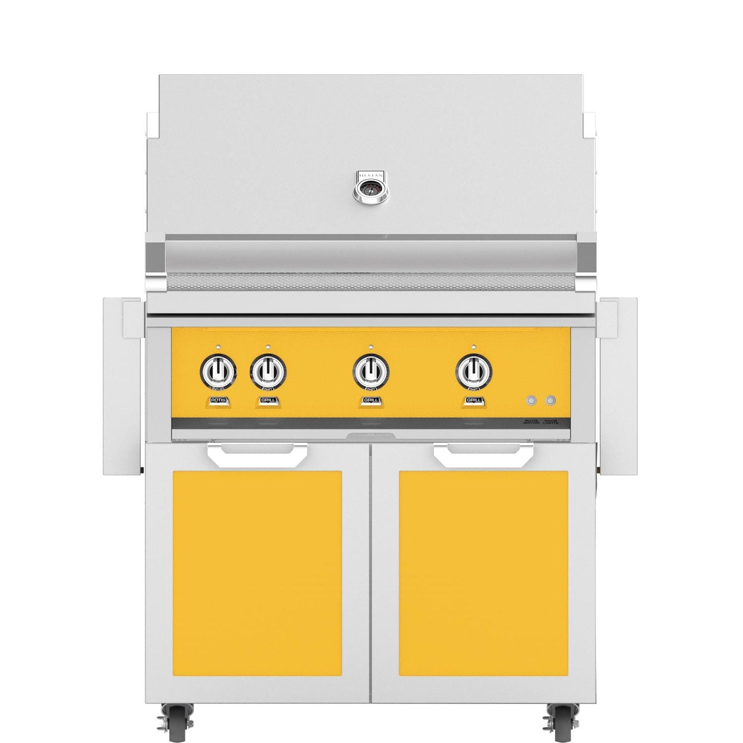 Hestan 36-Inch Propane Gas Grill W/ Sear Burner & Rotisserie On Double Door Tower Cart - Sol - GMBR36-LP-YW - Image 1