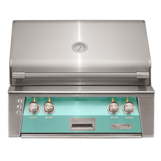 Alfresco ALXE 30-Inch Built-In Natural Gas Grill With Sear Zone And Rotisserie in Light Green - ALXE-30SZ-NG-S6027 - Image 1