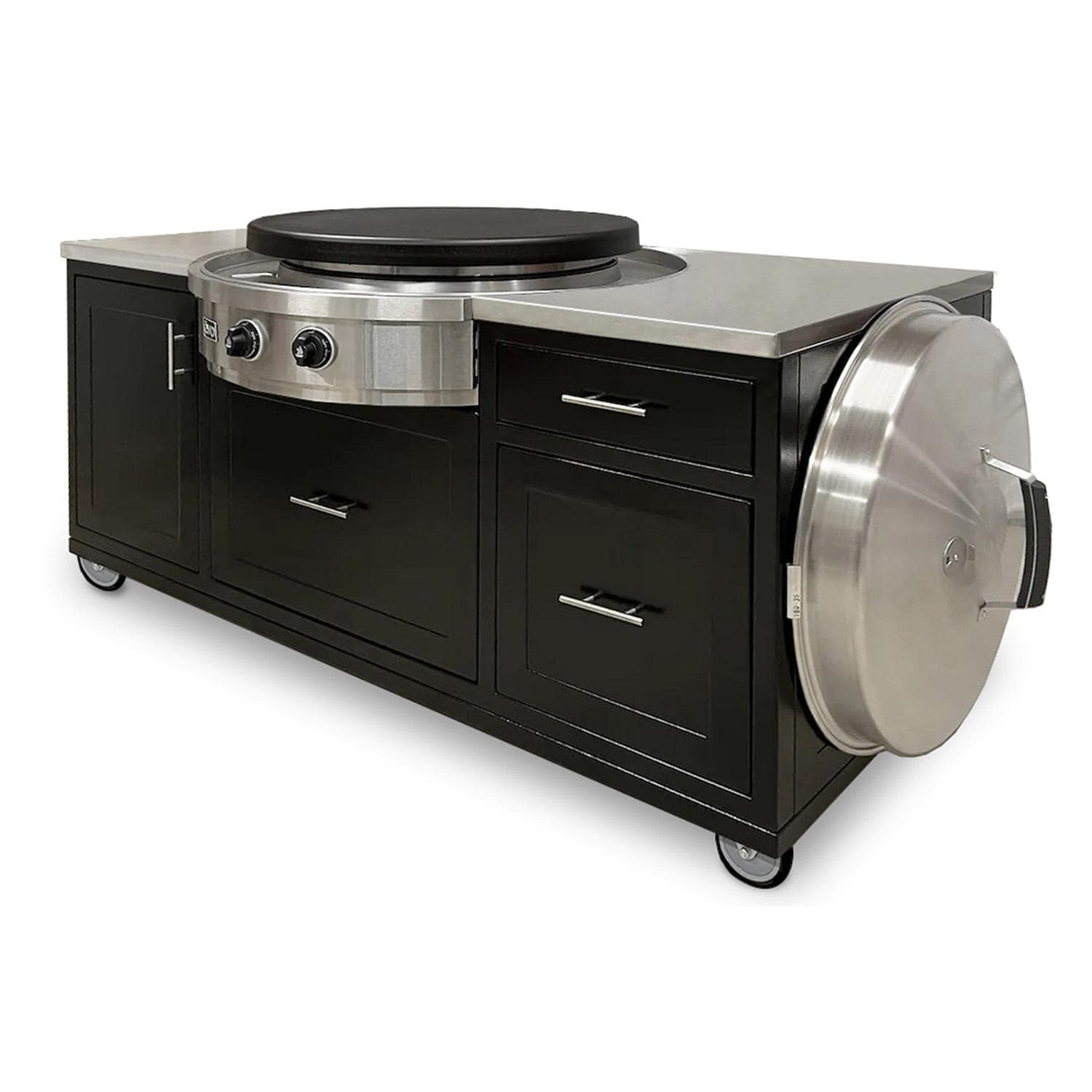 EVO Onyx Grill Cart W/Affinity 30G Flattop Natural Gas Griddle - 10-0055-NG - Image 4