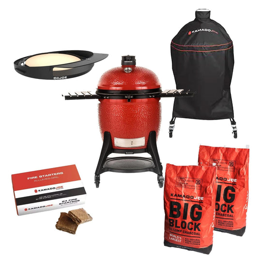 Kamado Joe BIG JOE III Bundle w/KJ15041021 Grill, Cart, Cover, DoJoe & 2 Bags Lump Charcoal + 1 Box Firestarter - BJ3PCK1 - Image 1