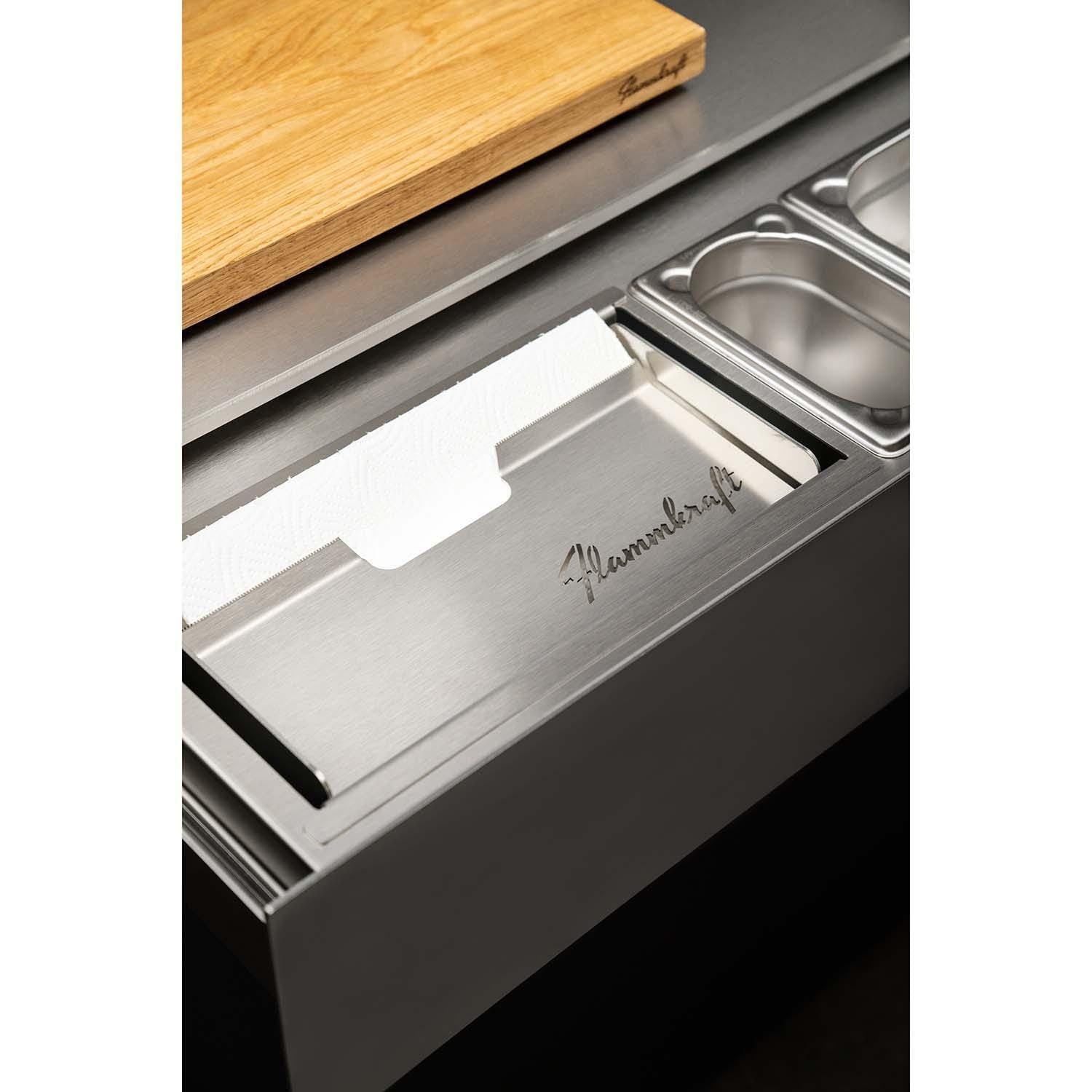 Flammkraft Model D Freestanding Natural Gas Grill & Model M Prep Center Module - Taupe - 1030974 - Image 10