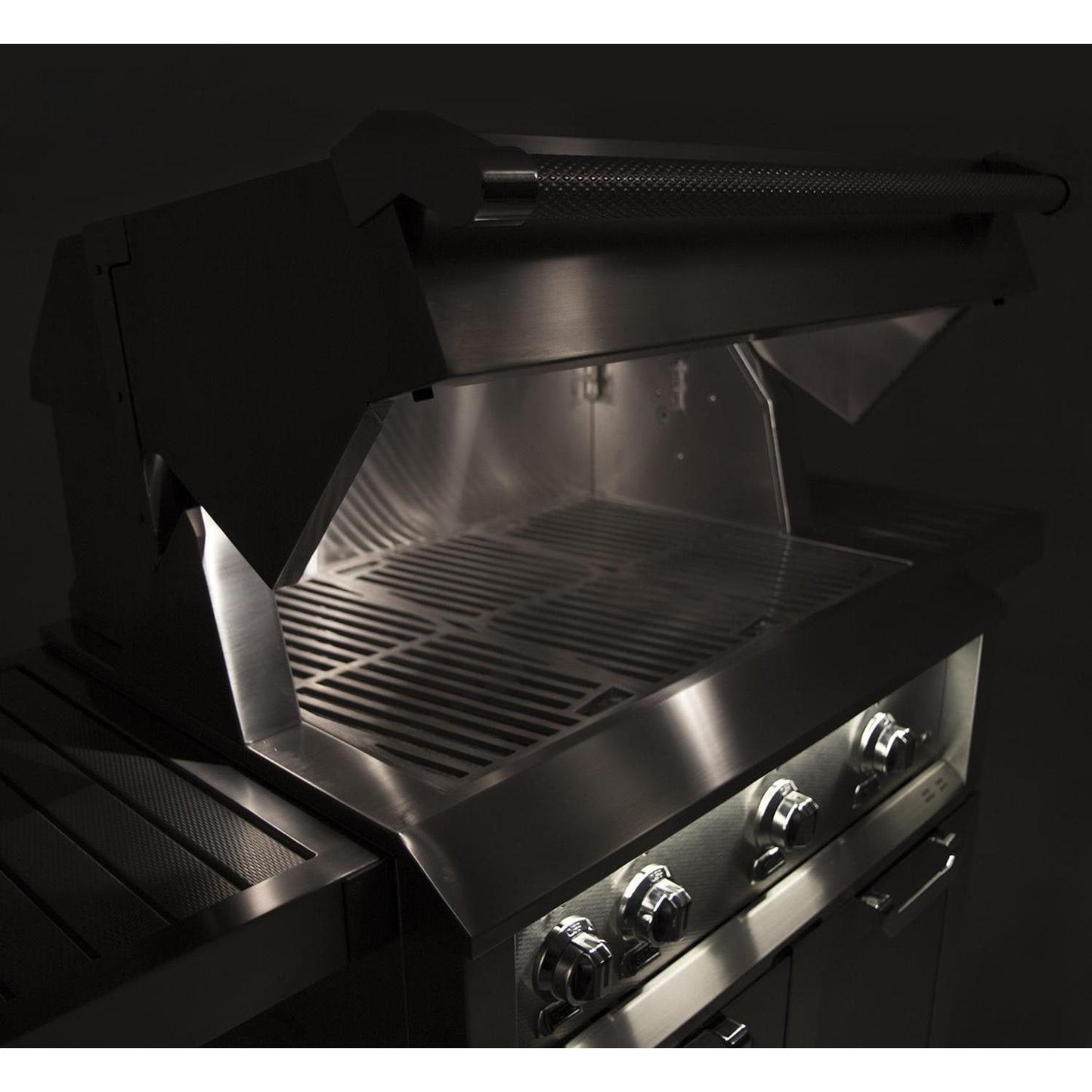 Hestan 42-Inch Natural Gas Grill W/ Sear Burner & Rotisserie On Double Drawer & Door Tower Cart - Froth - GMBR42-NG-WH - Image 12