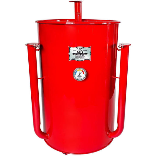 Gateway Drum Smokers 55 Gallon Charcoal BBQ Smoker - Red - 55133 - Image 1
