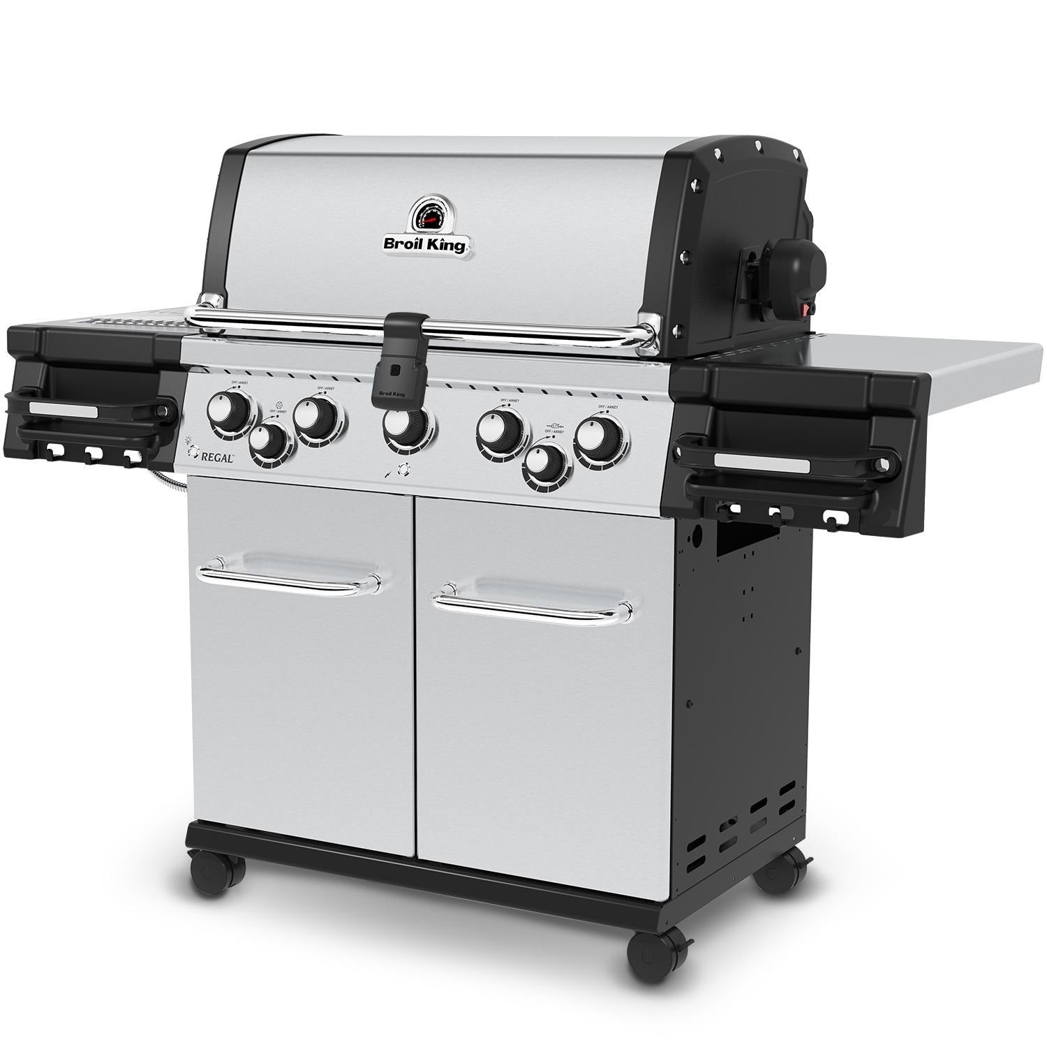 Broil King Regal S 590 PRO IR 5-Burner Natural Gas Grill With Rotisserie & Infrared Side Burner - Stainless Steel - 958947 - Image 7