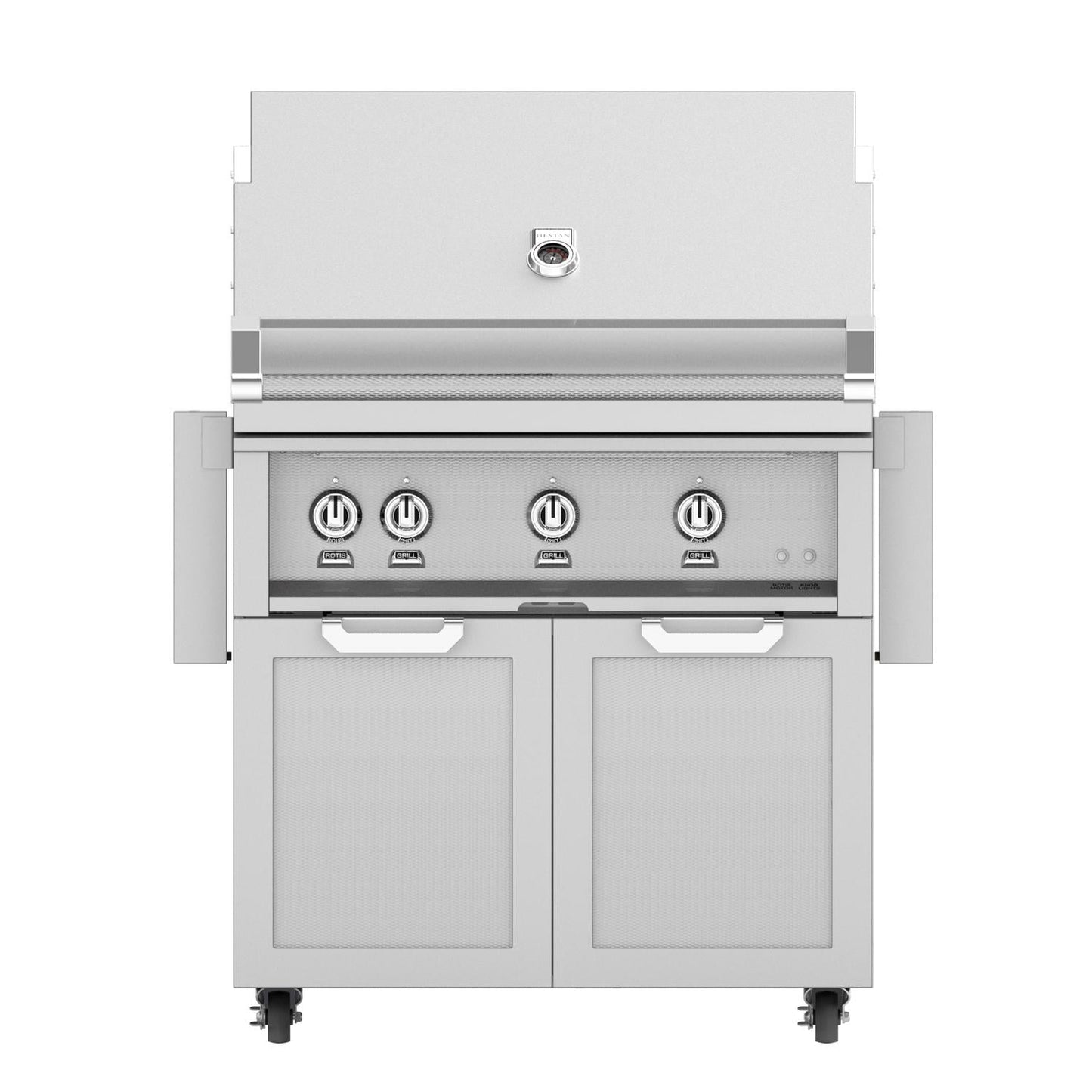Hestan 36-Inch Propane Gas Grill W/ Rotisserie On Double Door Tower Cart - Steeletto - GABR36-LP-SS - Image 1