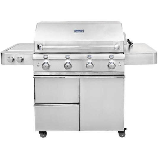 Saber Elite 1670 40-Inch 4-Burner Infrared Propane Gas Grill With Side Burner - R67SC0917 - Image 1