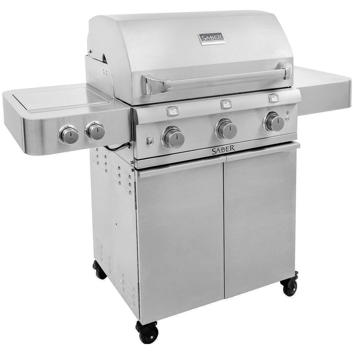 Saber Premium 500 32-Inch 3-Burner Infrared Propane Gas Grill With Dual Ring Side Burner - R50SC0017 - Image 5