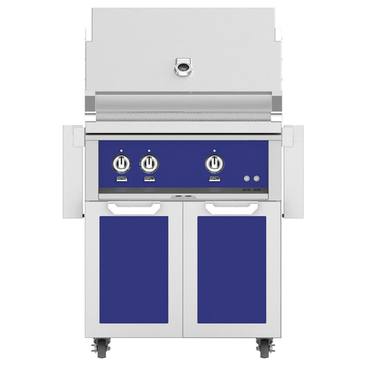 Hestan 30-Inch Propane Gas Grill W/ Sear Burner & Rotisserie On Double Door Tower Cart - Prince - GMBR30-LP-BU - Image 1