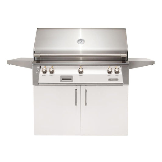 Alfresco ALXE 42-Inch Freestanding Natural Gas Grill With Sear Zone And Rotisserie in Signal White Gloss - ALXE-42SZC-NG-S9003 - Image 1