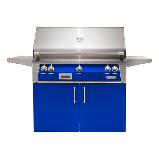 Alfresco ALXE 42-Inch Freestanding Natural Gas Grill With Sear Zone And Rotisserie in Ultramarine Blue - ALXE-42SZC-NG-S5002 - Image 1