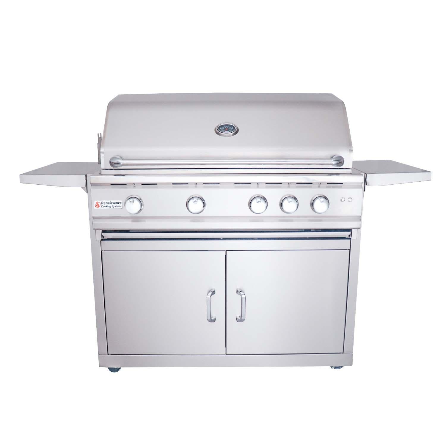 RCS Cutlass Pro 38 Inch Natural Gas Grill w/ Ceramic Briquette Tray Flame Tamers - RON38BCK - Image 4