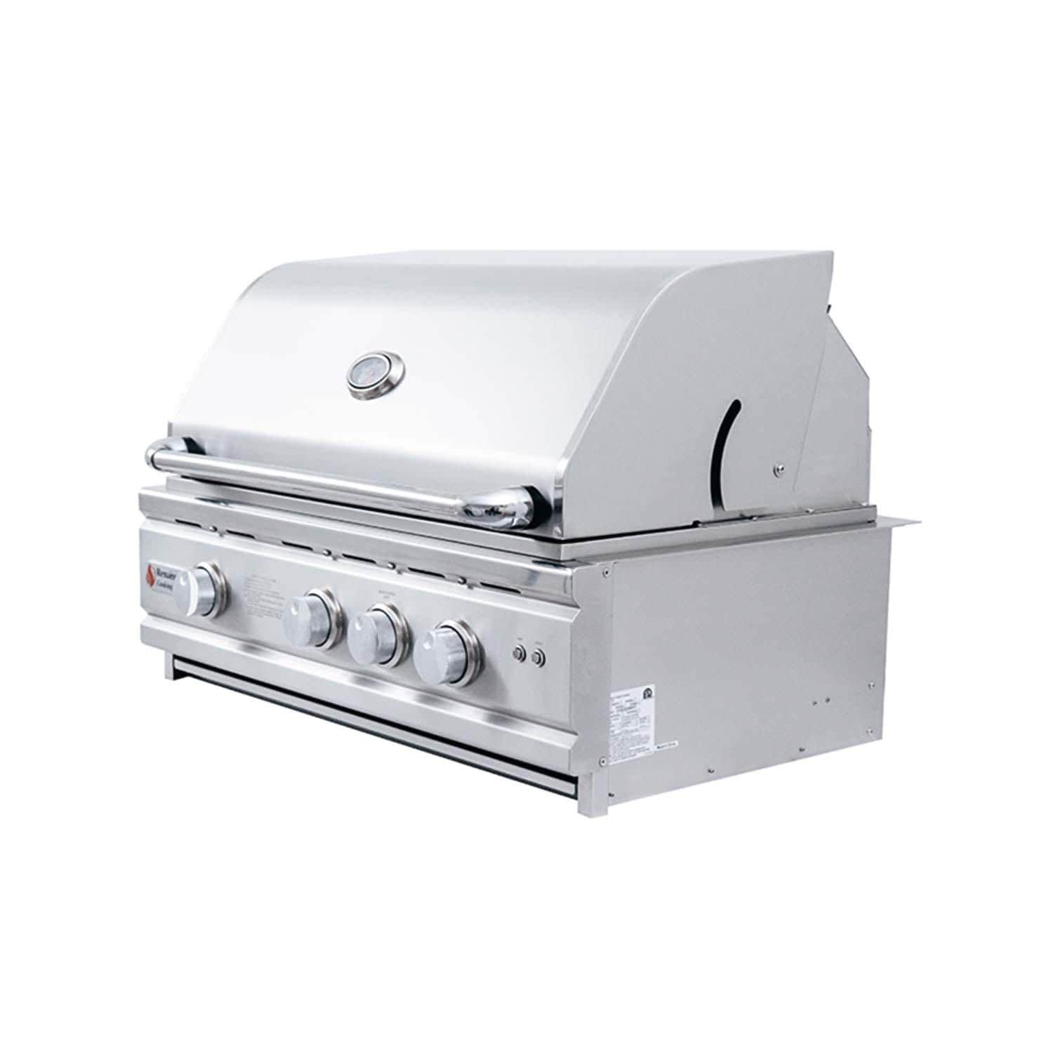 RCS Cutlass Pro 30 Inch Built-In Natural Gas Grill w/ Ceramic Briquette Tray Flame Tamers - RON30B - Image 8