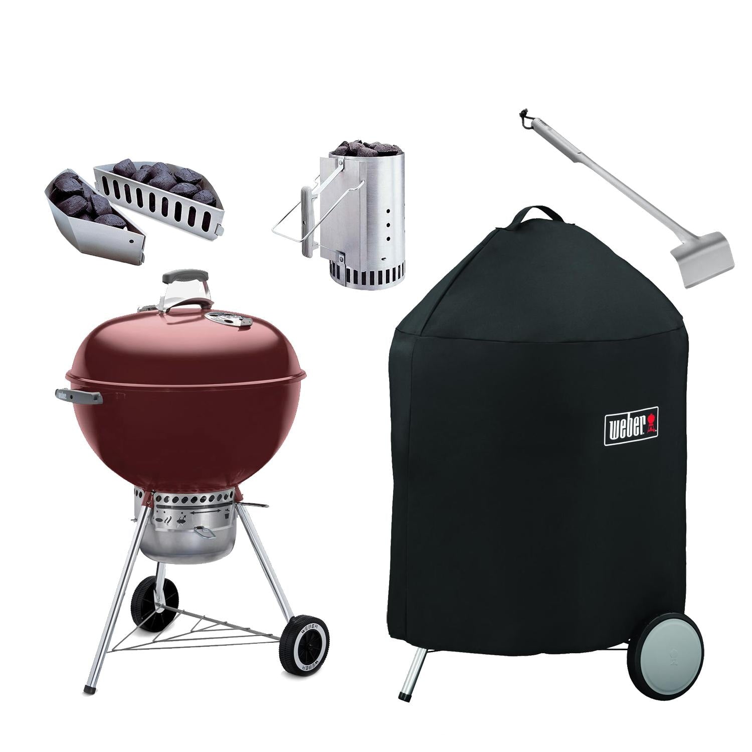 Weber 22-Inch Kettle Ultimate Bundle - Crimson - Image 1