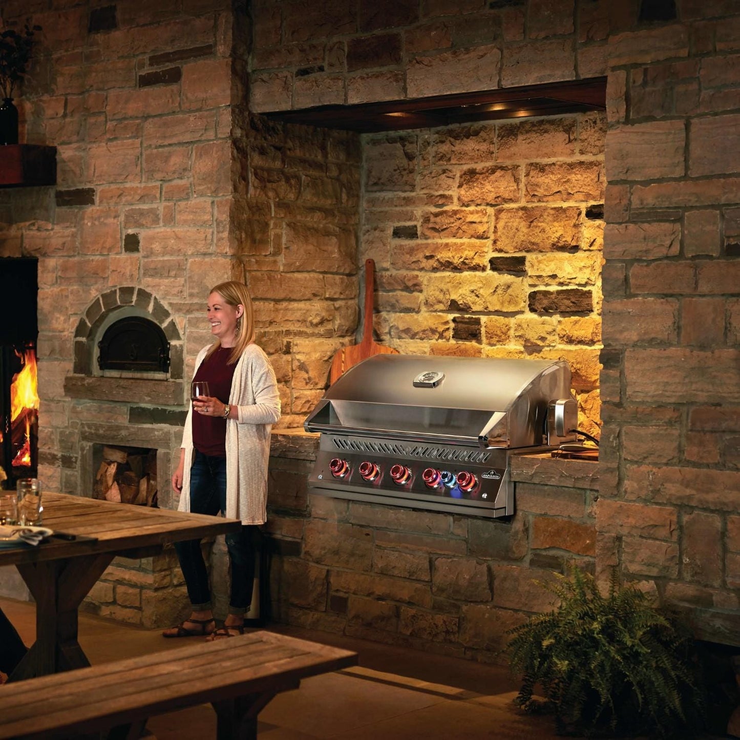 Napoleon 700 Series 5-Burner 38-Inch Built-In Natural Gas Grill w/ Rotisserie & SafetyGlow - BIG38RBNSS-1 - Image 11