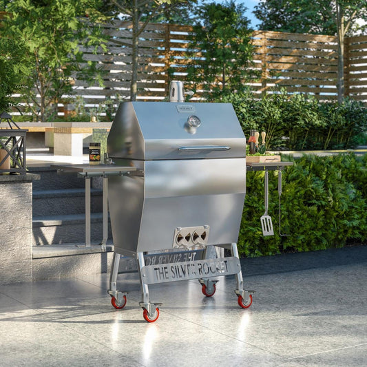 Rocket Outdoors Medium Silver Rocket Kamado Grill - MDSRF - Image 1