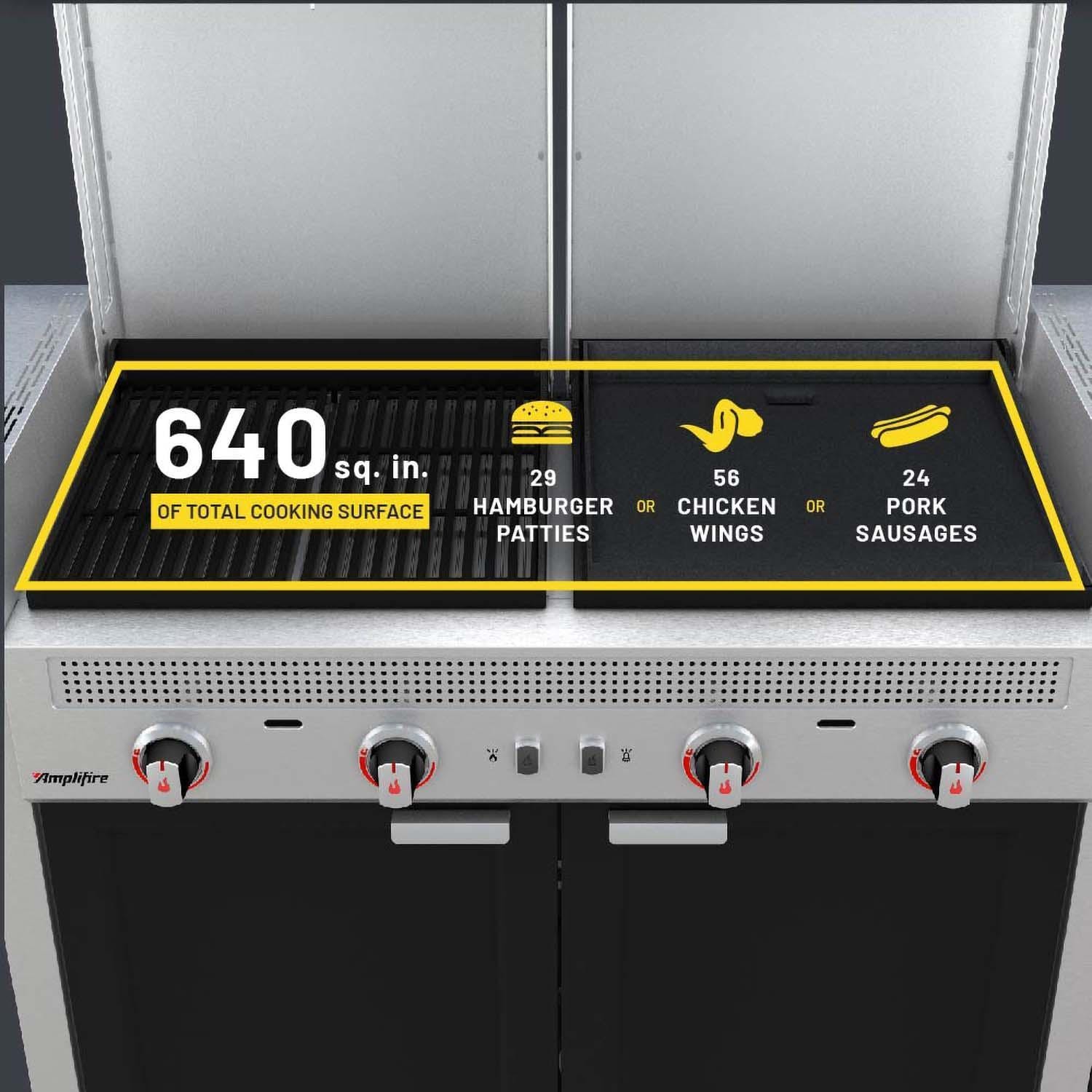 Charbroil Medallion Series Vista Propane Gas Grill & Griddle Outdoor Kitchen - 463259423 - Image 4