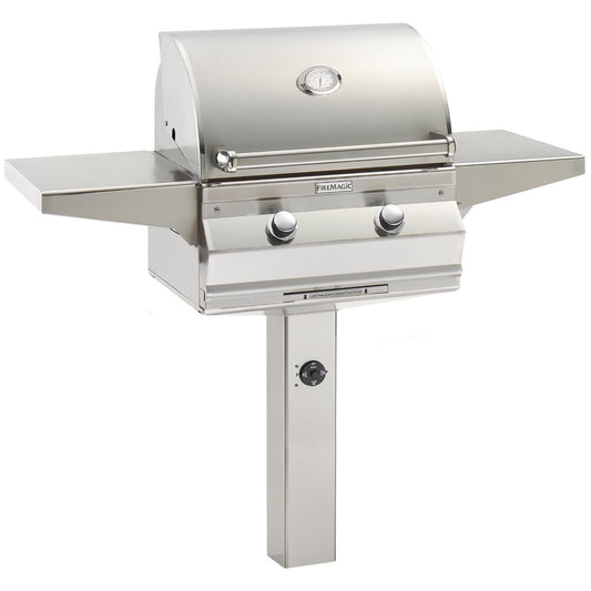 Fire Magic Choice C430S 24-Inch Natural Gas Grill With Analog Thermometer On In-Ground Post - C430S-RT1N-G6 - Image 1