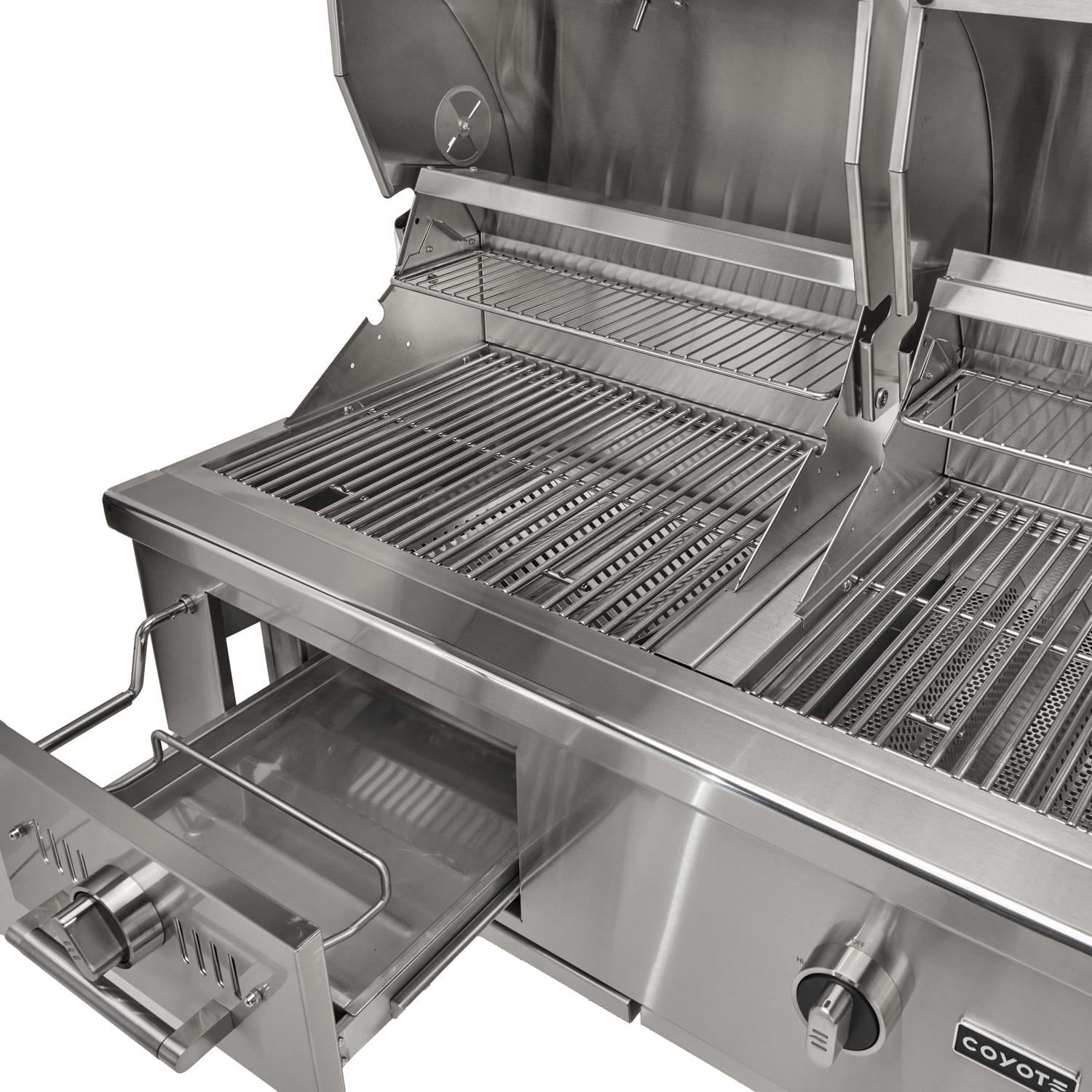 Coyote 50-in Built-In Natural Gas / Charcoal Grill - C3HY50NG - Image 4