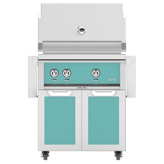 Hestan 30-Inch Propane Gas Grill W/ Sear Burner & Rotisserie On Double Door Tower Cart - Bora Bora - GMBR30-LP-TQ - Image 1
