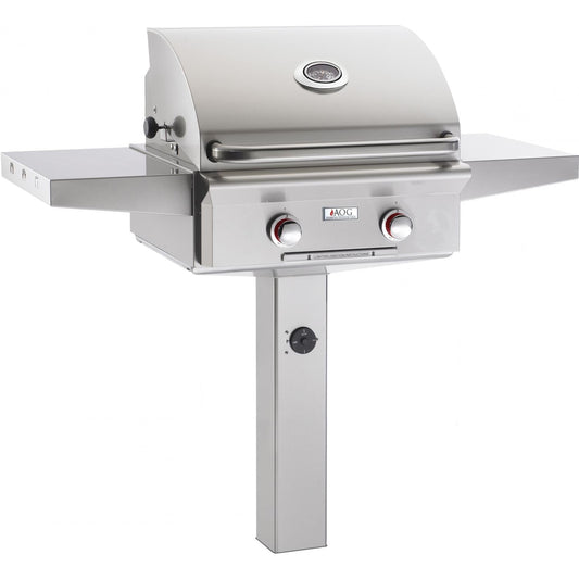 American Outdoor Grill T-Series 24-Inch 2-Burner Natural Gas Grill On In-Ground Post - 24NGT-00SP - Image 1
