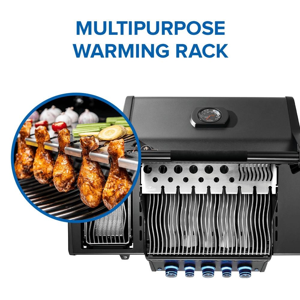 Napoleon Rogue PRO-S Phantom 425 3-Burner Natural Gas Grill w/ Side Burner & SafetyGlow - RPS425RSIBNK-2-PHM - Image 6