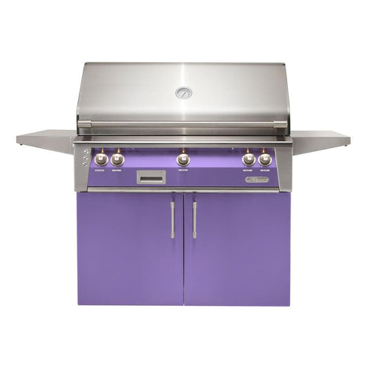 Alfresco ALXE 42-Inch Freestanding Natural Gas Grill With Rotisserie in Blue Lilac - ALXE-42C-NG-S4005 - Image 1