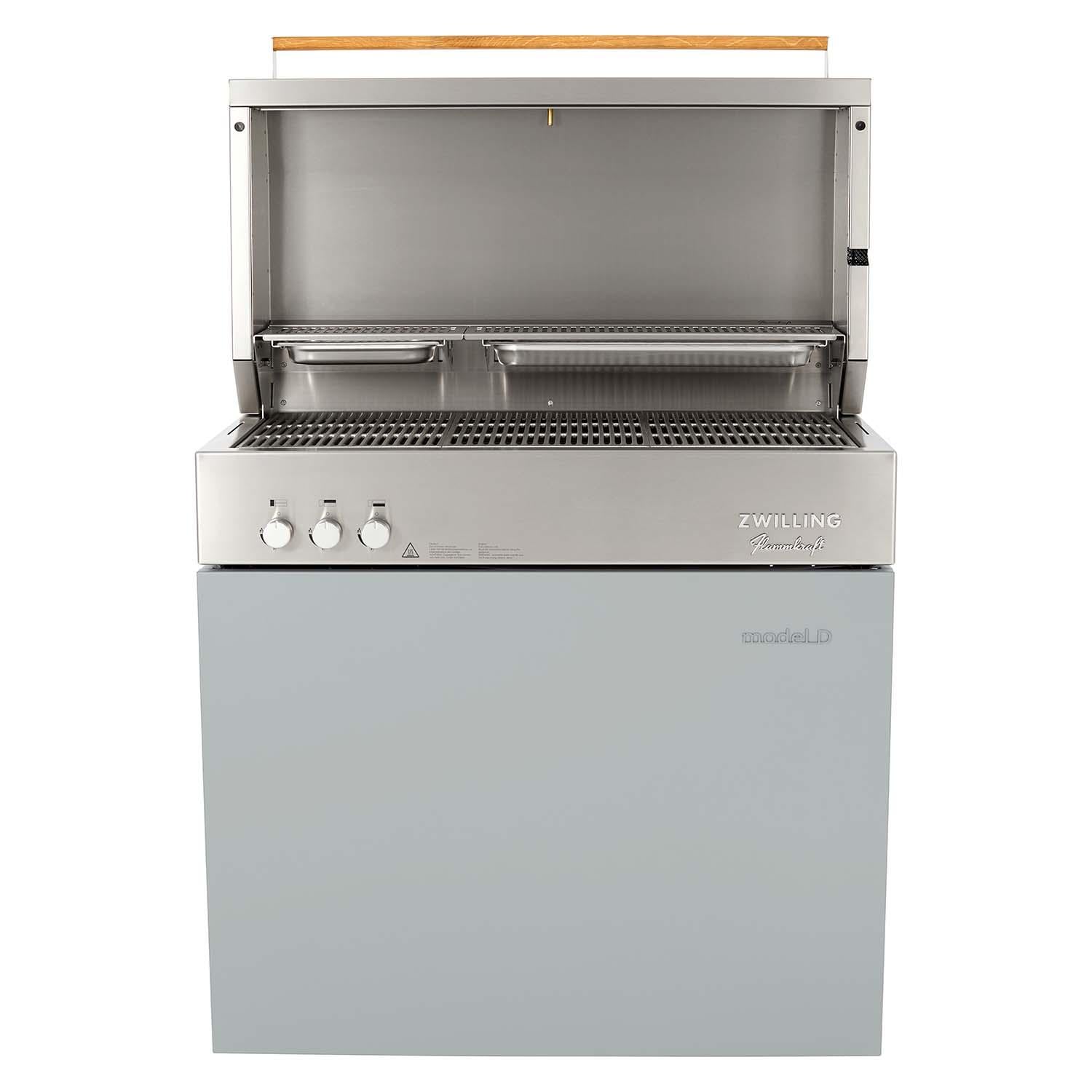 Flammkraft Model D Natural Gas Grill - Light Grey - 1030979 - Image 1