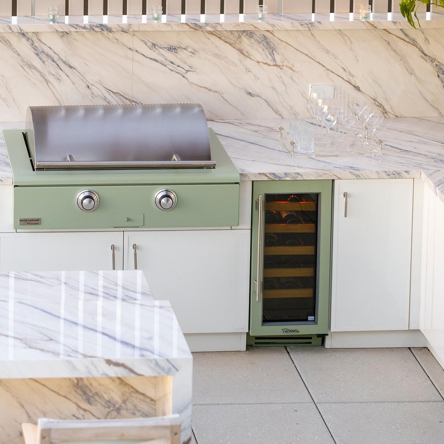 Caliber 42-in Natural Gas Built-In Rockwell Grill - Sage w/ Pewter Hardware - CRG-42BN00-A-129-H05 - Image 11