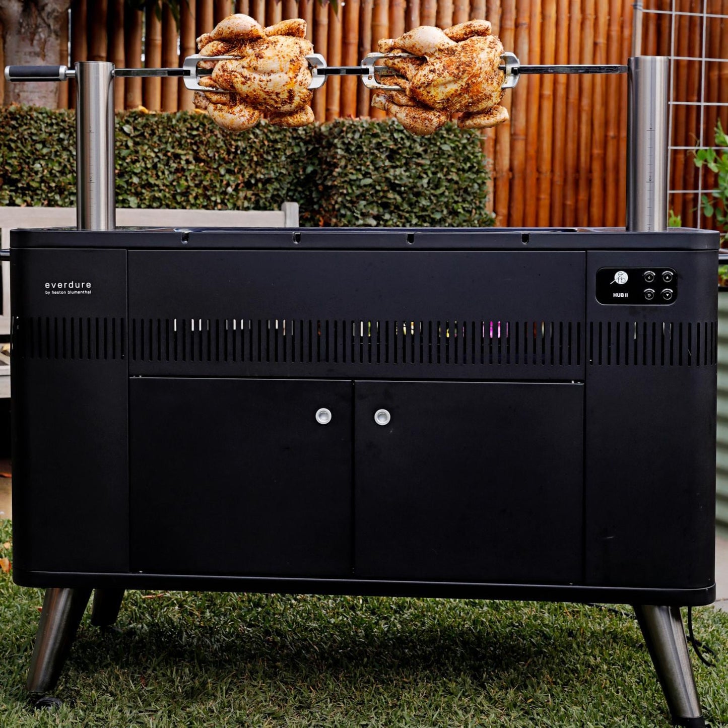 Everdure HUB II 54-Inch Charcoal Grill With Rotisserie & Electronic Ignition - HBCE3BUS - Image 3