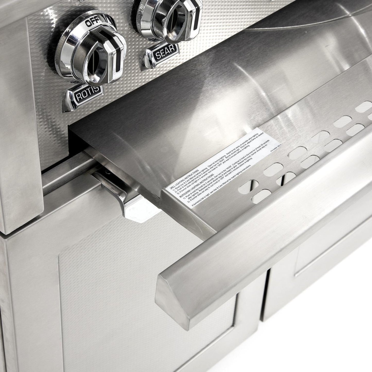 Hestan 42-Inch Natural Gas Grill W/ Sear Burner & Rotisserie On Double Drawer & Door Tower Cart - Lush - GMBR42-NG-PP - Image 9
