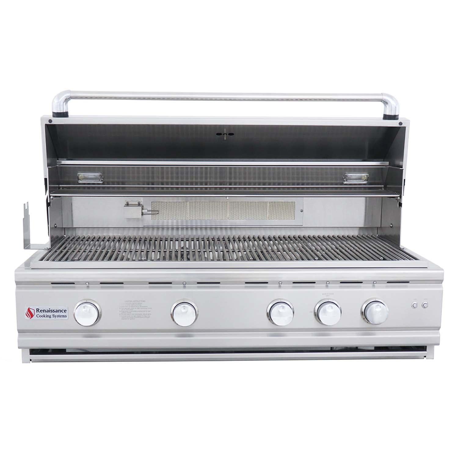 RCS Cutlass Pro 42 Inch Built-In Natural Gas Grill w/ Ceramic Briquette Tray Flame Tamers - RON42B - Image 5